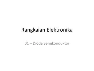 rangkaian elektronika