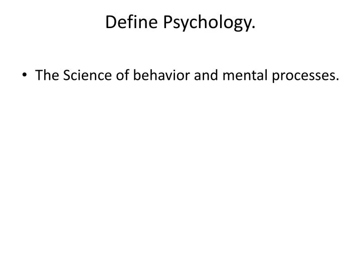 define psychology