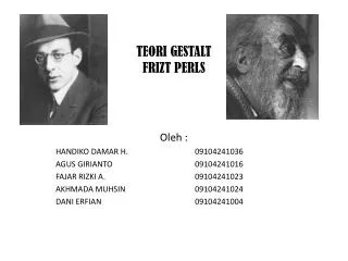 teori gestalt frizt perls