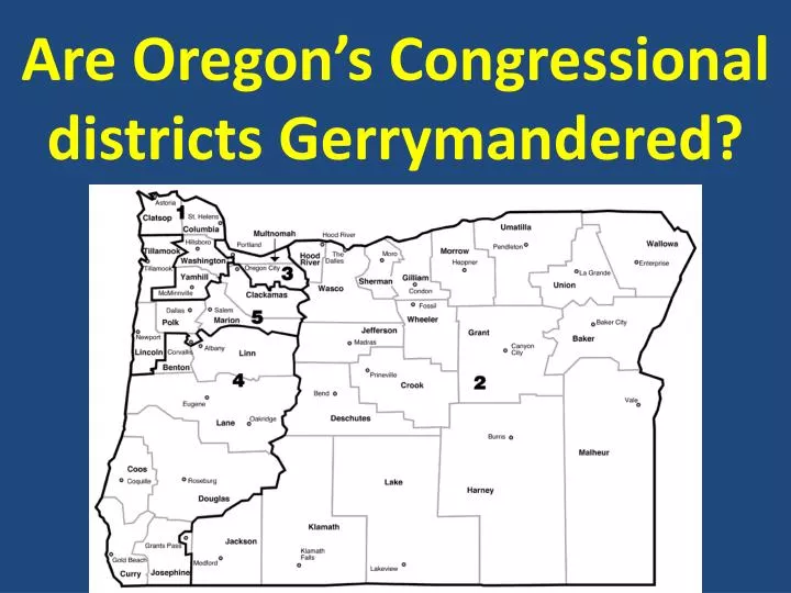 are oregon s congressional districts gerrymandered