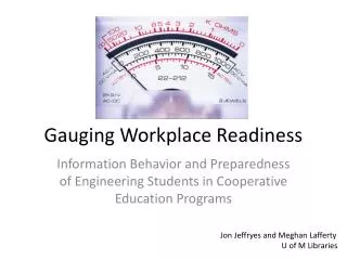 Gauging Workplace Readiness