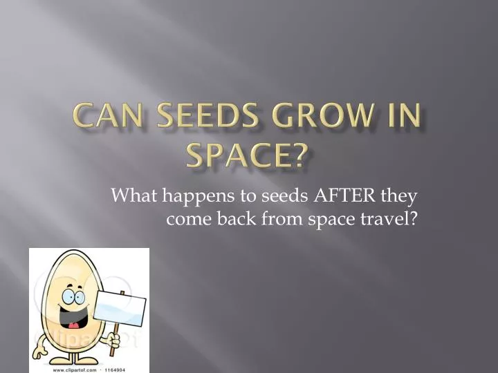can seeds grow in space