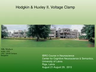 Hodgkin &amp; Huxley II. Voltage Clamp