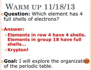 Warm up 11/18/13