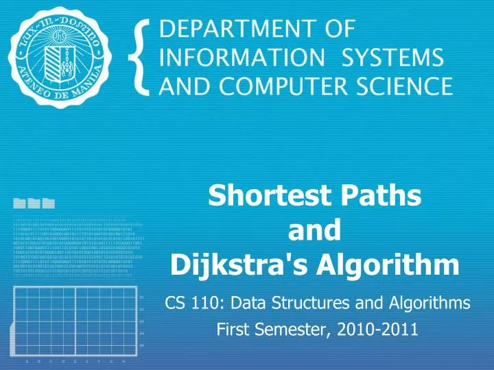 shortest paths and dijkstra s algorithm