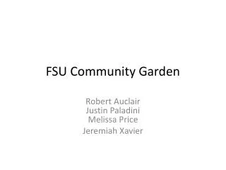 FSU Community Garden