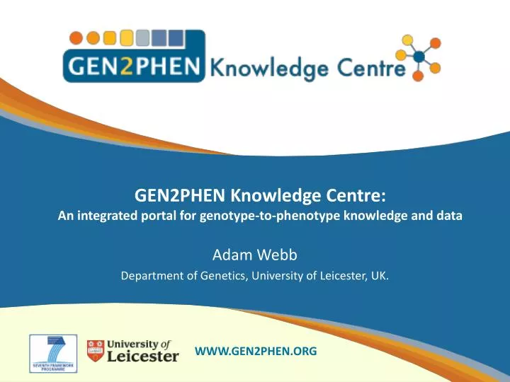gen2phen knowledge centre an integrated portal for genotype to phenotype knowledge and data
