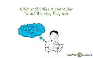 What motivates a character to act the way they do?