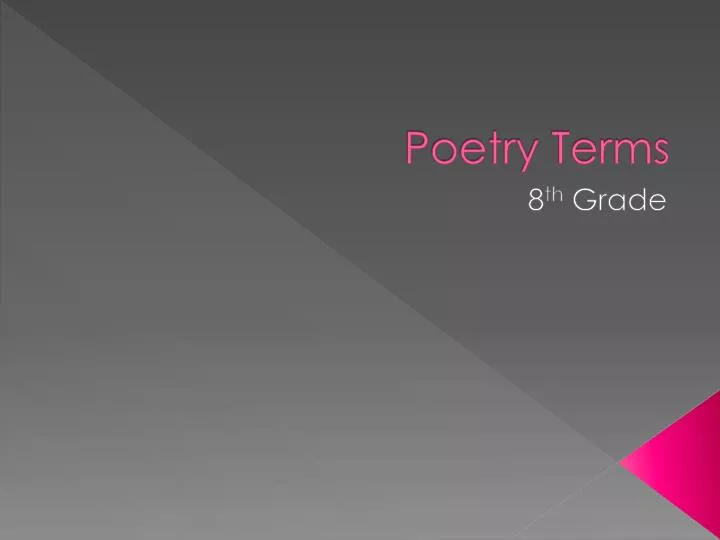 poetry terms