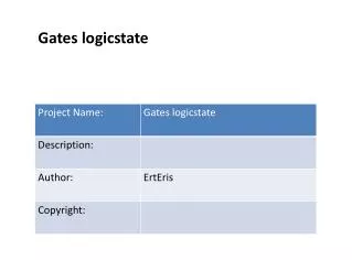 Gates logicstate