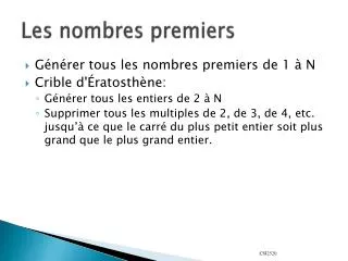 les nombres premiers