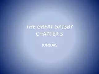 THE GREAT GATSBY CHAPTER 5