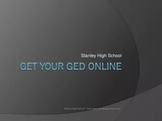 Get your GED online