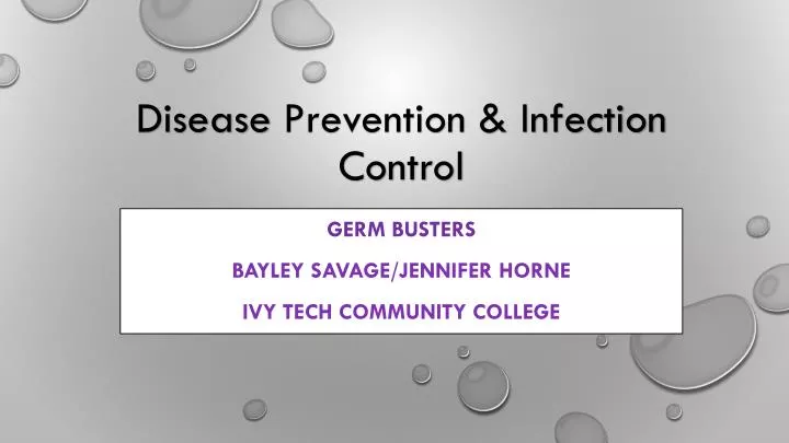 disease prevention infection control
