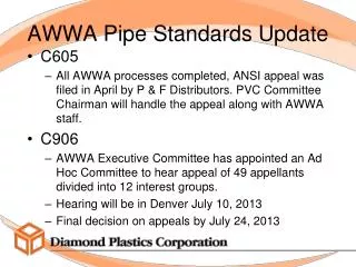 AWWA Pipe Standards Update