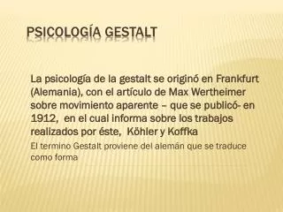 psicolog a gestalt