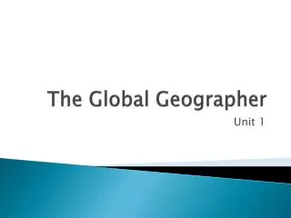 The Global Geographer