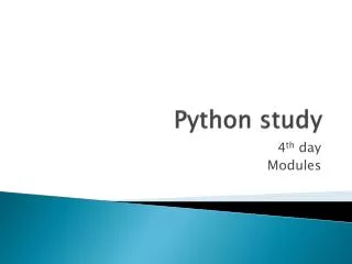 Python study