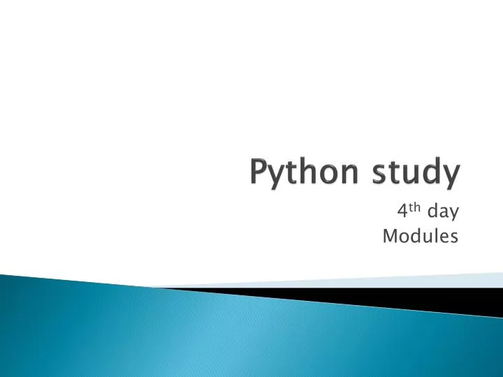 python study