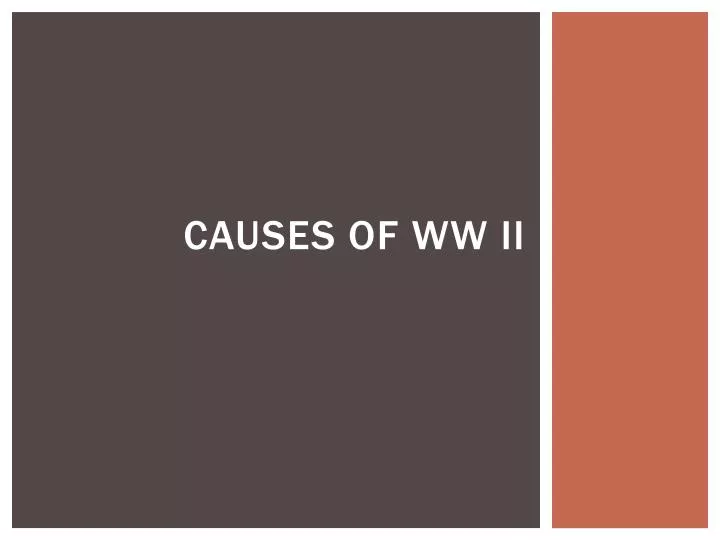 causes of ww ii