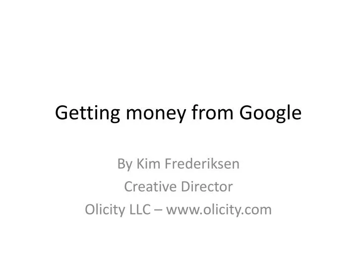 getting money from google