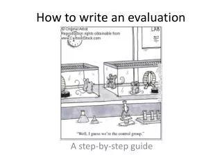 How to write an evaluation