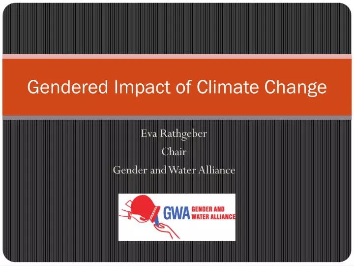 gendered impact of climate change