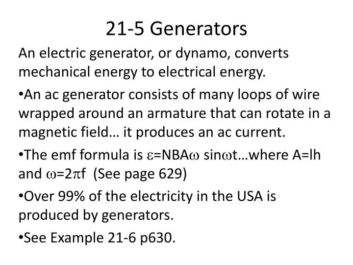 21 5 generators