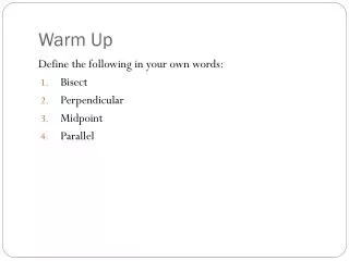 warm up