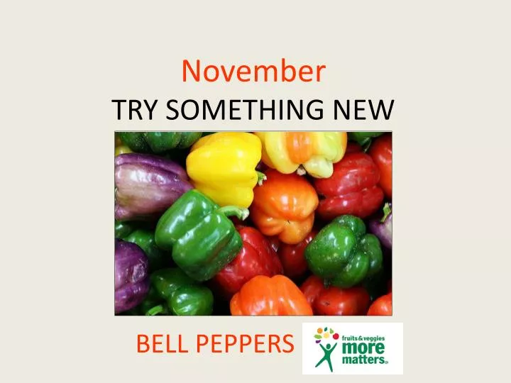 november try something new