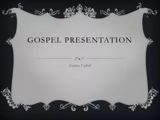 Gospel Presentation