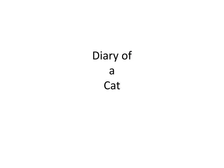 diary of a cat