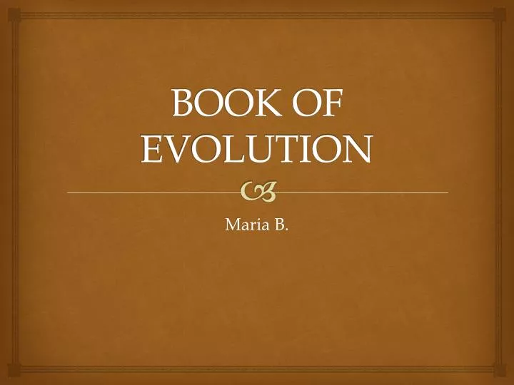 book of evolution