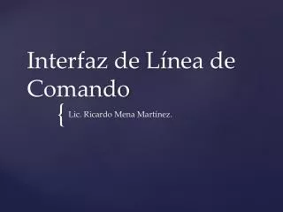 interfaz de l nea de comando