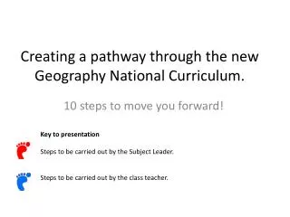 Creating a pathway through the new Geography National Curriculum.
