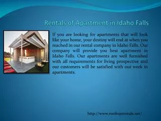 Rentals In Idaho Falls