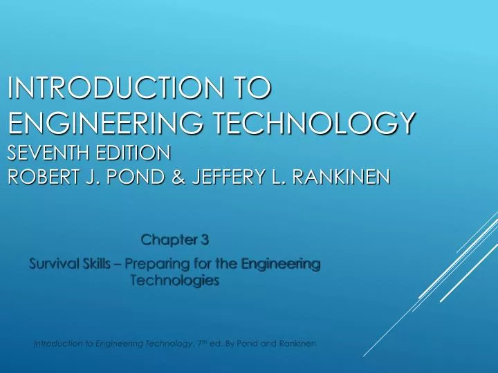 introduction to engineering technology seventh edition robert j pond jeffery l rankinen