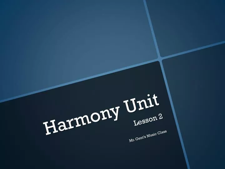 harmony unit