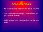 Announcements - slide 1