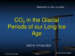 CO 2 in the Glacial Periods of our Long Ice Age