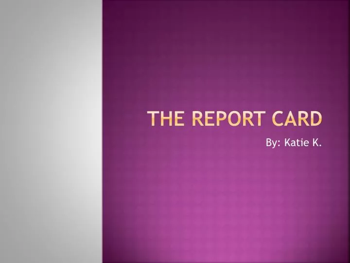 the report card