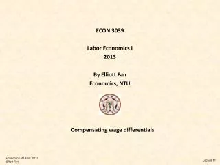 Compensating wage differentials