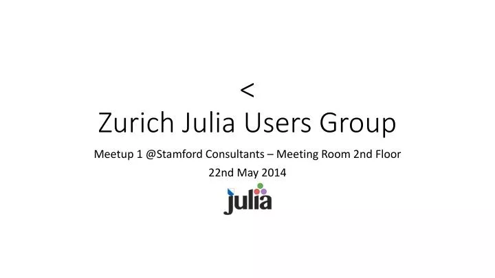 zurich julia users group