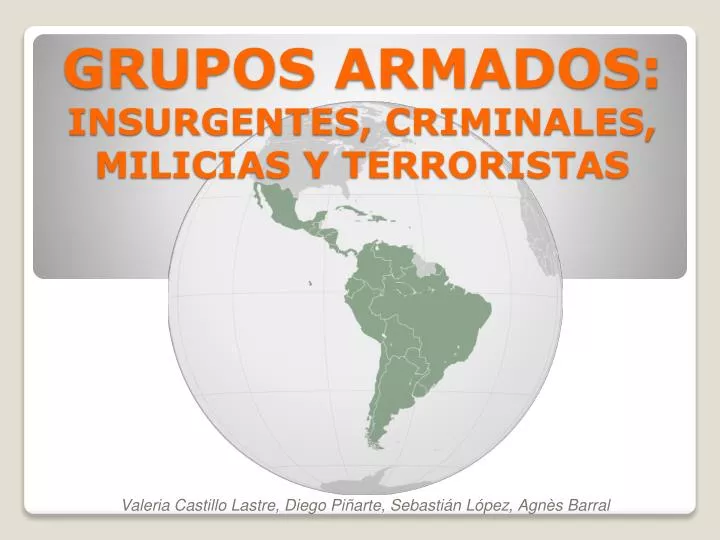 grupos armados insurgentes criminales milicias y terroristas