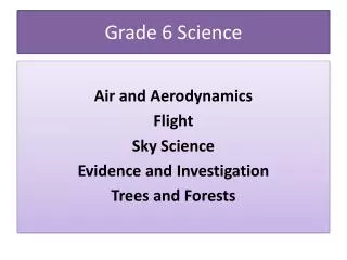 grade 6 science