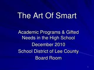 The Art Of Smart