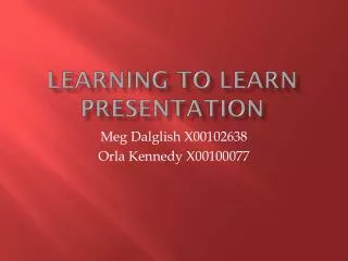 Learning to Learn Presentation