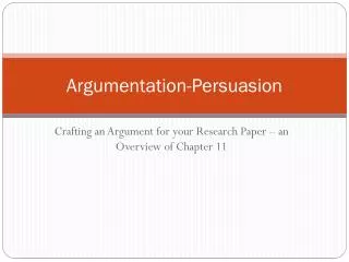 Argumentation-Persuasion