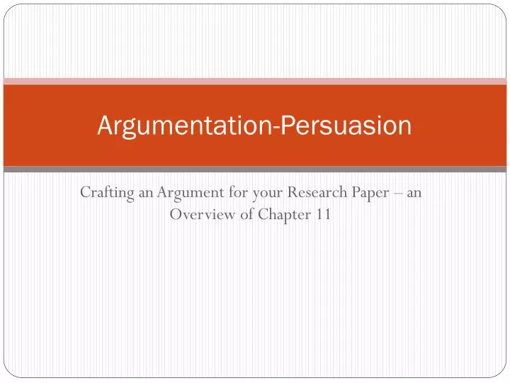 argumentation persuasion