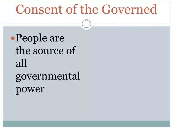 consent of the governed